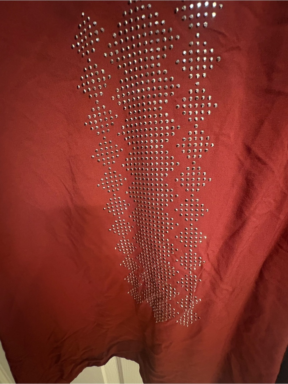 Karen Kane Red Stud-Detail Sweatshirt
